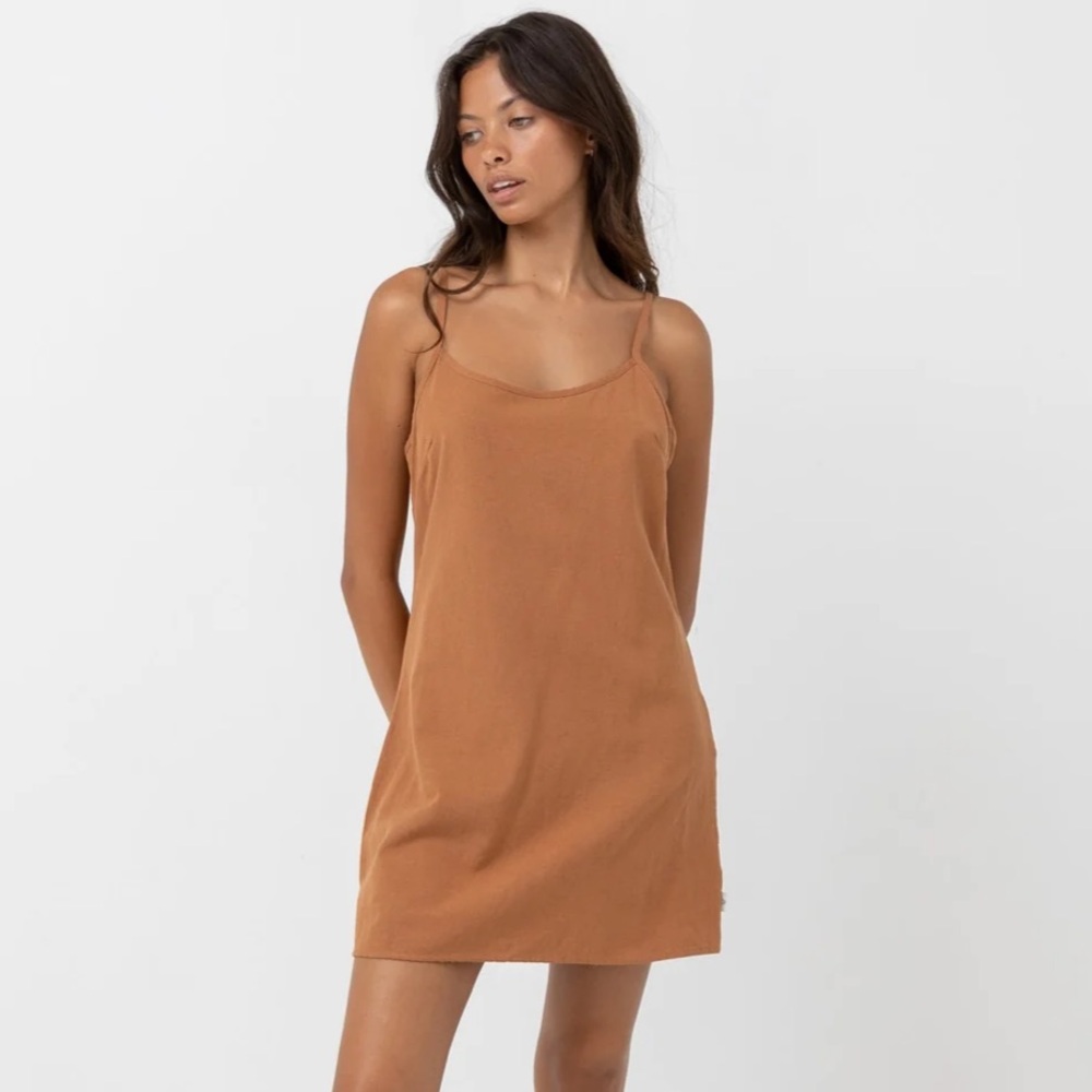 Rhythm Classic Slip Dress in Camel